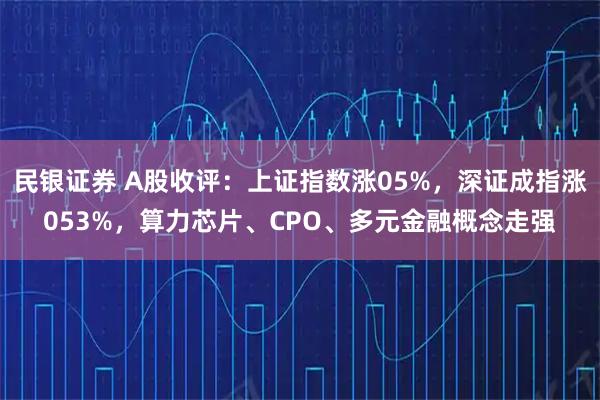 民银证券 A股收评：上证指数涨05%，深证成指涨053%，算力芯片、CPO、多元金融概念走强